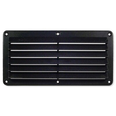 Cool Components Grill for 4x10 In. Openings, Plastic, Black