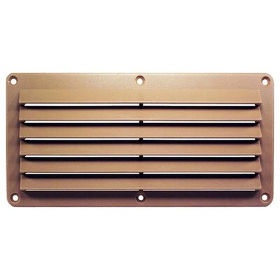 Cool Components Grill for 4x10 In. Openings, Plastic, Tan