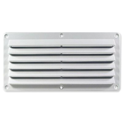 Cool Components Grill for 4x10 In. Openings, Plastic, White
