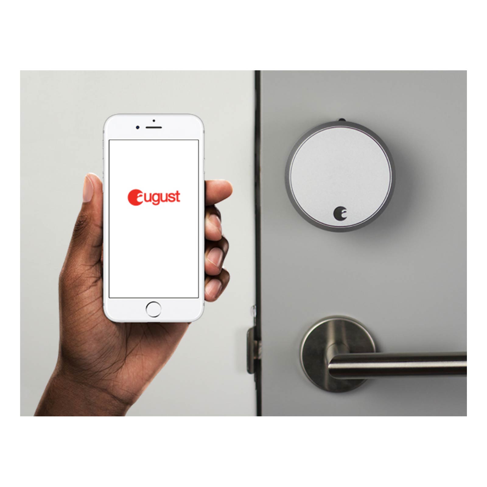 August Wi-Fi (第4世代) スマートロック – 既存のデッドボルトを数分でフィット シルバー