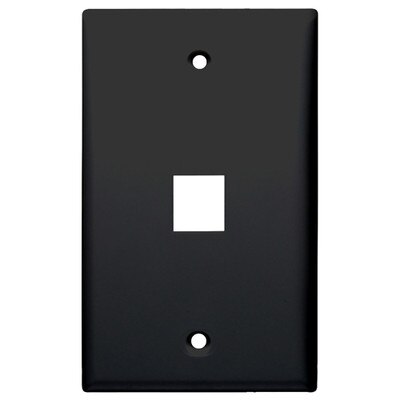 DataComm Keystone Wallplate, 1-Gang, 1-Port, Black