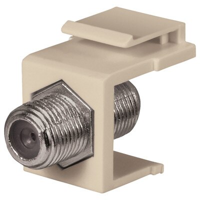 DataComm F Keystone Snap-In Connector, 1 GHz, Almond