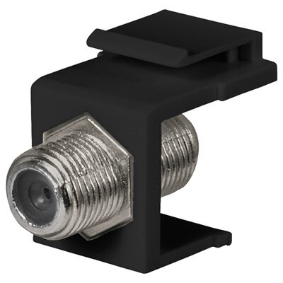 DataComm F Keystone Snap-In Connector, 1 GHz, Black