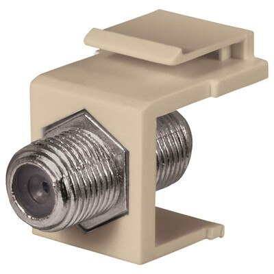 DataComm F Keystone Snap-In Connector, 1 GHz, Ivory