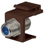 DataComm F Keystone Snap-In Connector, 2.4 GHz, Brown