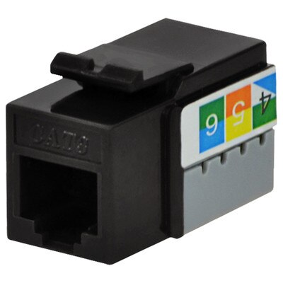 DataComm Cat3 Keystone Snap-In Connector, Black