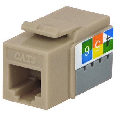 DataComm Cat3 Keystone Snap-In Connector, Ivory