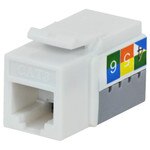 DataComm Cat3 Keystone Snap-In Connector, Brown
