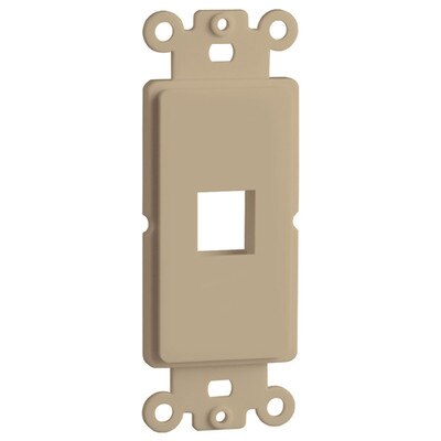 DataComm Keystone Decorator Strap, 1-Port, Ivory