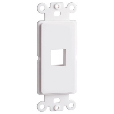DataComm Keystone Decorator Strap, 1-Port, White