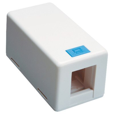 DataComm Keystone Surface-Mount Box, 1-Port, White