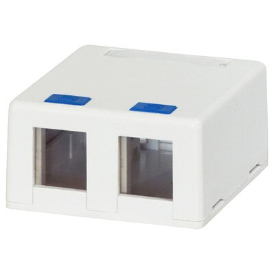 DataComm Keystone Surface-Mount Box, 2-Port, White