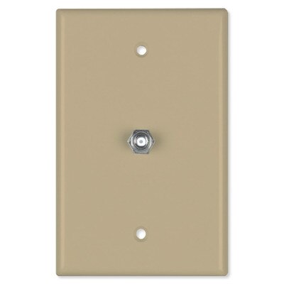 Datacomm Coax Wall Plate, Ivory