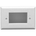 DataComm Easy Mount Recessed Cable Access Wallplate, White