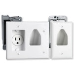 DataComm Flat Panel TV Cable Organizer Remodeling Kit with Receptacle