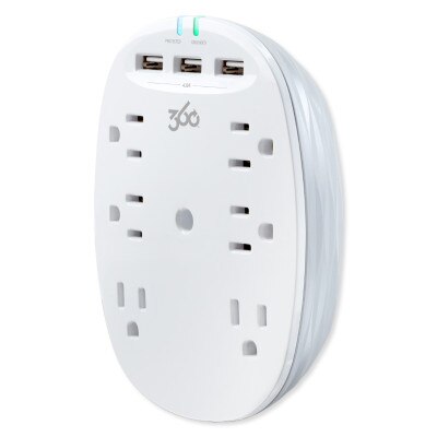 360 Electrical Studio4.8 6-Outlet Surge Protector with Triple USB Ports