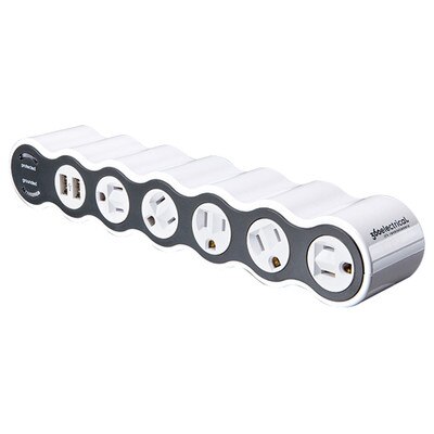 360 Electrical PowerCurve 7-Outlet Surge Protector with USB Charging