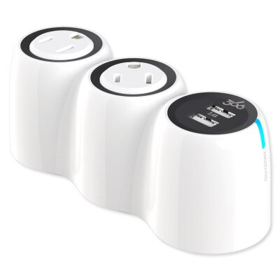 360 Electrical PowerCurveMini3.4 2-Outlet Surge Protector with Dual USB Ports