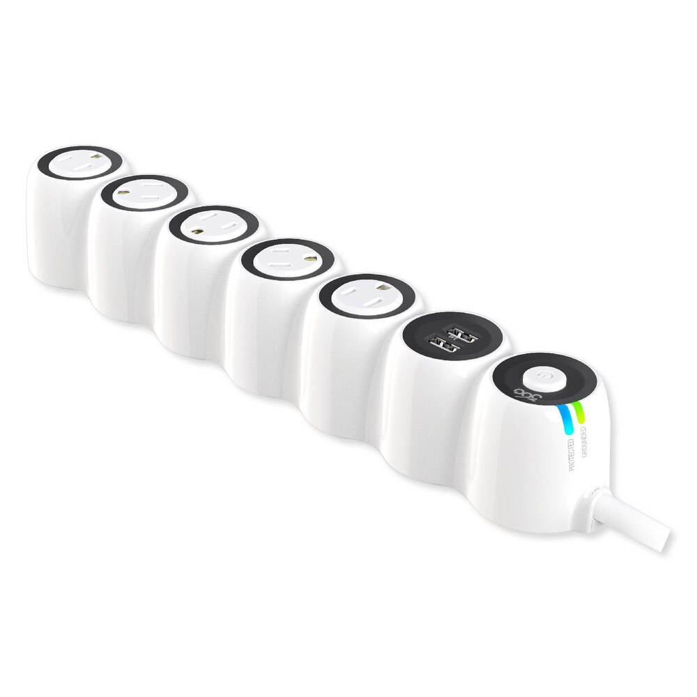 360 Electrical PowerCurve2.4 5-Outlet Surge Protector with Dual USB Ports