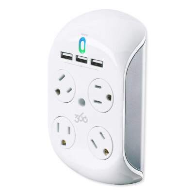 360 Electrical Revolve 3.4 4-Outlet Surge Protector with 3 USB Ports