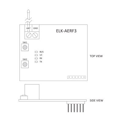 ELK Alarm Engine Wireless Receiver for 319.5 MHz Sensors