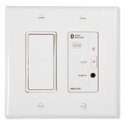 EISSOUND In-Wall Bluetooth Audio Receiver, Power Supply, White