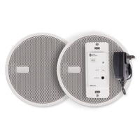 EISSOUND In-Wall Bluetooth Audio Receiver, Power Supply, Two 2.5" Speakers, White