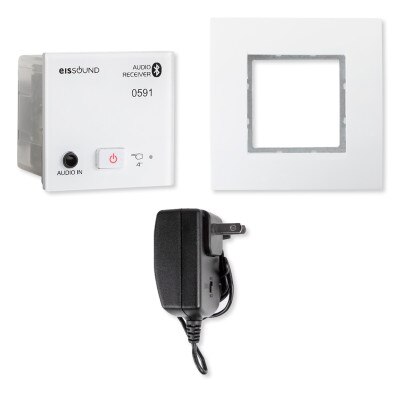 Eissound In Wall Bluetooth Audio Receiver With Power Supply White E U - In Wall Bluetooth Audio Receiver Eissound In Wall Bluetooth Audio Receiver With Power Supply White E U - In Wall Bluetooth Audio Receiver