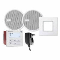 KBSOUND In-Wall PREMIUM Bluetooth Audio Receiver Kit, US, 2.5 In., White