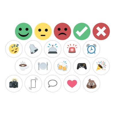 Flic 2 Smart Button Sticker Sheets, 2 Sets of 20 Stickers