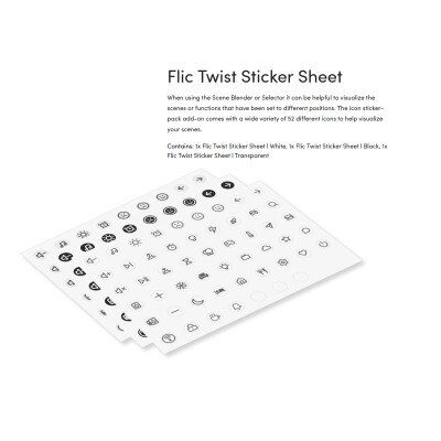 Flic Twist Sticker Sheets, 3 Sets of 52 Stickers