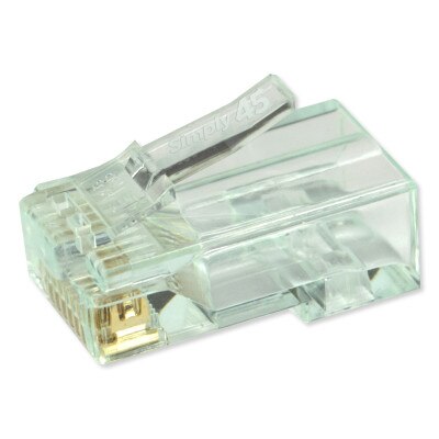 Simply45 Pass-Through RJ45 Modular Plug for Cat6 UTP Unshielded