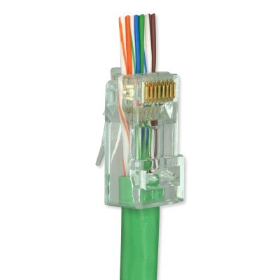 Simply45 Pass-Through RJ45 Modular Plug for Cat6 UTP Unshielded