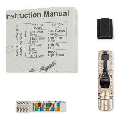 Simply45 10G Rated RJ45 Ultra Slim Shielded Field Plug for Cat6/6a/7a Shielded LAN Cables
