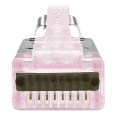 Simply45 ProSeries Pass Through RJ45 Modular Plug with Cap45 and Bar45 for Cat6/6a STP (50 Pack)