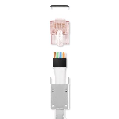 Simply45 ProSeries Pass Through RJ45 Modular Plug with Cap45 and Bar45 for Cat6/6a STP (50 Pack)