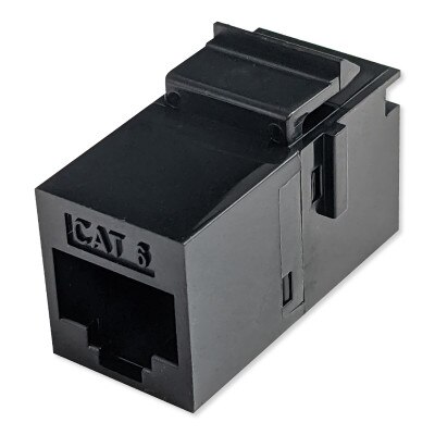 Simply45 Cat6 Unshielded Keystone Feed-Thru Coupler, Black