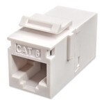 Simply45 Cat6 Unshielded Keystone Feed-Thru Coupler, White