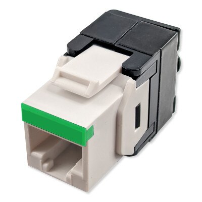 Simply45 Cat5e UTP 180-Degree Unshielded Keystone Jack, White