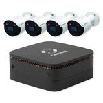 Camect Smart Video Recorder Hub with 4 Weatherproof 5MP IP Bullet Cameras