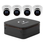 Camect Smart Video Recorder Hub with 4 Weatherproof 5MP IP Turret Cameras