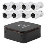 Camect Smart Video Recorder Kit: Hub with 8 Bullet IP Cameras