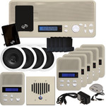 IST I2000 Music & Intercom Deluxe 5-Room Kit with Speakers, Almond