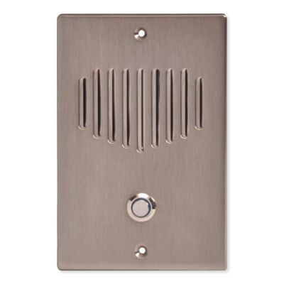 IST I2000 Door Intercom Station and RETRO Adaptor Plate, Nickel