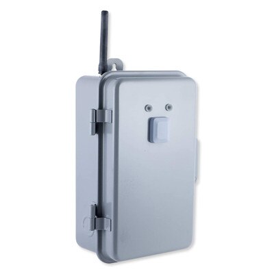 GE Z-Wave Plus Direct-Wire Outdoor/Indoor Smart Switch, 40A, Gray