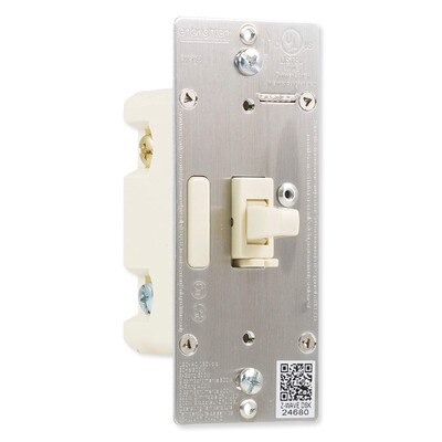 GE Enbrighten Z-Wave Plus In-Wall Smart Toggle Dimmer With QuickFit And SimpleWire, Light Almond