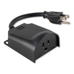 GE Enbrighten Z-Wave Plug-In Outdoor Smart Switch, Black