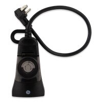 GE Outdoor Plug-In 24-Hour Mechanical Timer, Black