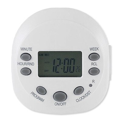GE Indoor Plug-In 7-Day Digital Timer, White