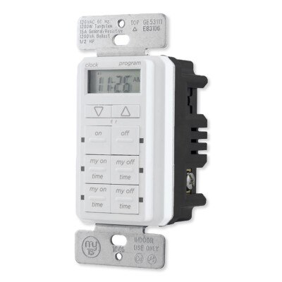 Jasco myTouchSmart Simple Set In-Wall Timer, White (Open Box)